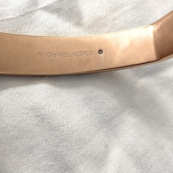 Michael Kors NEW Rose Gold Pave' Set Crystals Rectangle - Picture 9 of 13